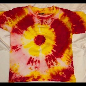 Bulls eye tie dye child shirt. Both gender